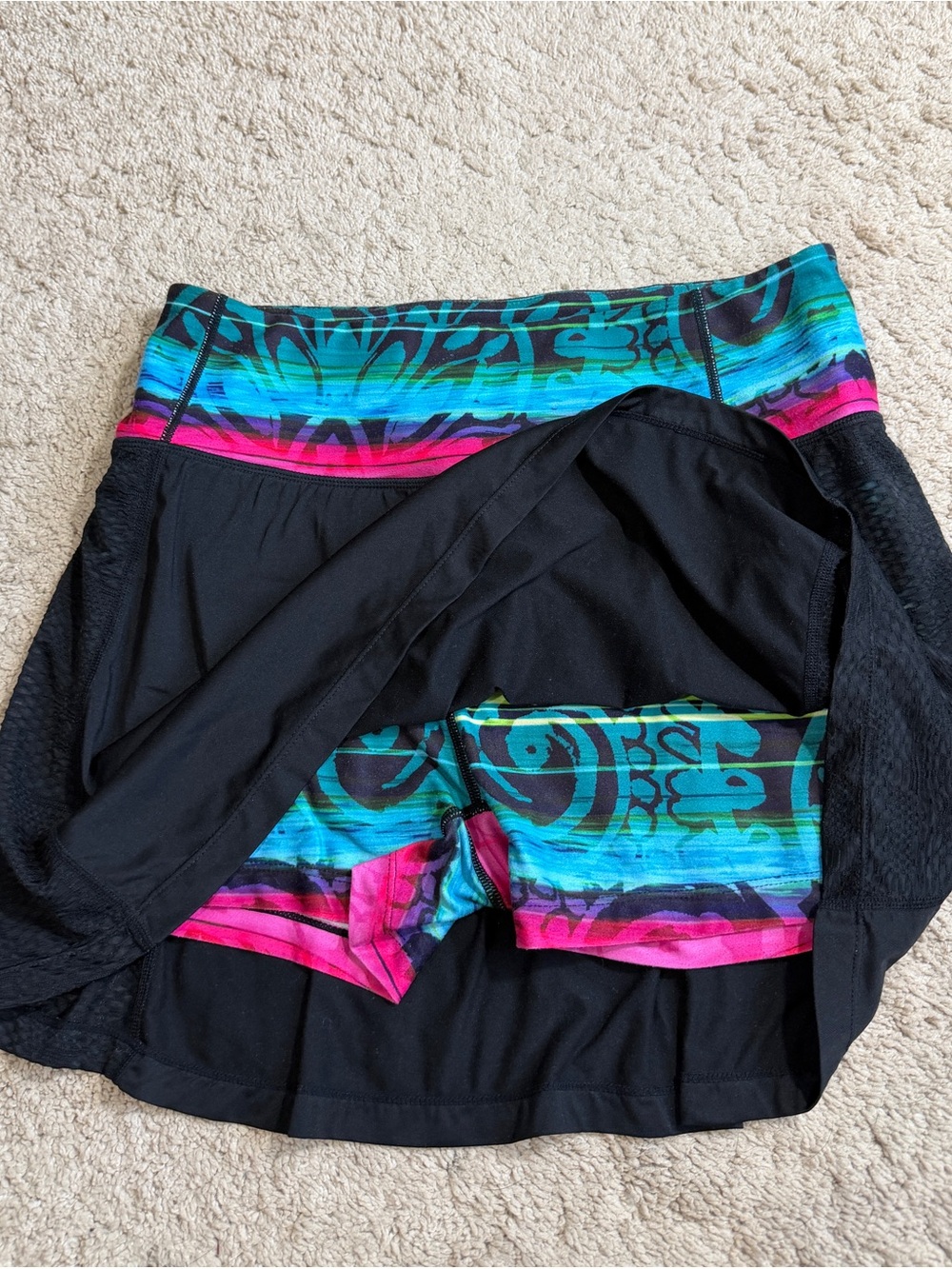 Nanette Lepore Skirt Womens Black Skort size L Large Black Pilates Tennis Golf
